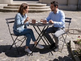 Zestaw Mebli Restauracyjnych SEMPLICI Stalowy Czarny