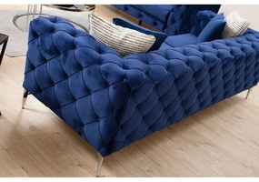 Ciemnoniebieska aksamitna sofa 197 cm Como – Artie