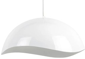 Biała lampa wisząca z metalowym kloszem ø 50 cm Waved – Leitmotiv
