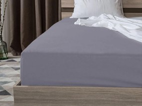 PrzytulneMieszkanie.pl Jersey prześcieradło niebieskoszare 90 x 200 cm