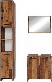 Zestaw mebli łazienkowych rustykalny dąb 58x33x60 kiko