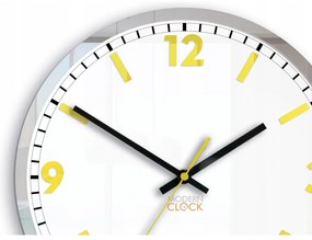 Zegar na ścianę klasyczny cichy mechanizm okrągły z białą tarczą akrylowy