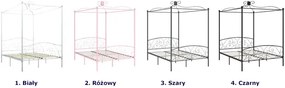 Szare metalowe łóżko rustykalne 120x200 cm - Ifrexi