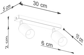 Listwa oświetleniowa WINX 2 czarna/złota SOLLUX  LIGHTING