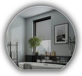 IREDA Lustro łazienkowe z oświetleniem LED, okrągłe, 70 cm