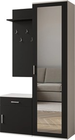 Masseno Garderoba VENTO 100/180,5/35 cm do Przedpokoju Nowoczesna Biała
