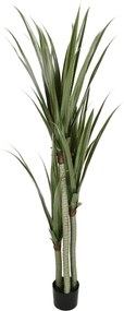 HOMCOM Sztuczna yucca duża 190 cm, roślina sztuczna z plastiku w donicy, 17 x 17 x 190 cm Szmaragdowy | Aosom PL