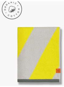 Żółty ręcznik kąpielowy frotte z bawełny organicznej 70x133 cm Diagonal – Mette Ditmer Denmark