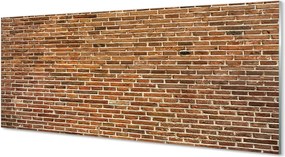 Szkło do Kuchni na Ścianę Czerwony Mur Loftowy