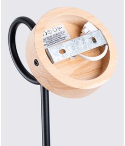 Kinkiet w czarno-naturalnym kolorze Tumber – Nice Lamps