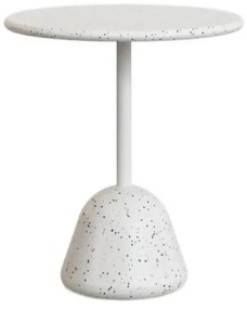 Biały okrągły stół z lastryko ø 70 cm Saura – Kave Home