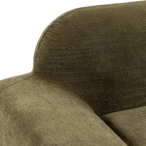 HOMCOM Sofa 3-osobowa, zaokrąglona i bezramowa, z przestronnym siedziskiem, grubo tapicerowana, bez montażu, Ciemnozielony | Aosom PL