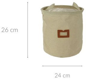 Kosz materiałowy z okienkiem oraz uchwytami, Ø 24 cm