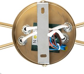 Nowoczesna lampa sufitowa złota 4-punktowa z dymionym szkłem - Athens