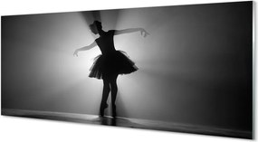 Panel szklany do Kuchni Portret Baletnicy na Szarym Tle