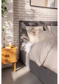 Szare łóżko kontynentalne 180x200 cm Olia Bold Line – Bonami Selection