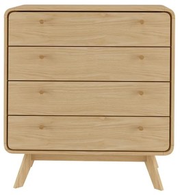 Wysoka komoda z drewna sosnowego w naturalnym kolorze 80x88 cm Cassie – Støraa