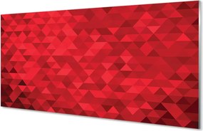 Szklany Panel Czerwone Trójkąty