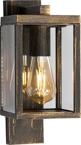 Kinkiet zewnętrzny w stylu vintage antyczne złoto IP44 - Charlois