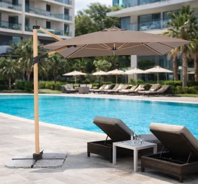 Doppler ALU WOOD 300 x 220 cm brązowa