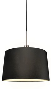 Nowoczesna lampa wisząca stalowa z kloszem 45 cm czarna - Combi 1 Nowoczesny Oswietlenie wewnetrzne