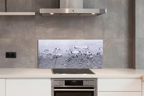 Szklany Panel Krople woda makro