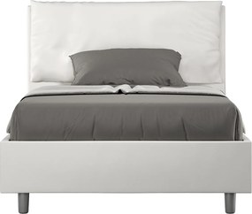 Łóżko bez stelaża tapicerowane 120x190 sztucznej skóry biały Antea Large