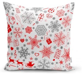 Zestaw 4 świątecznych poszewek na poduszki i bieżnika Minimalist Cushion Covers Snowflakes