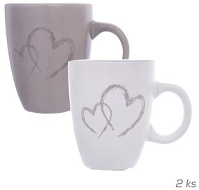 Orion2-częściowy zestaw kubków ceramicznych DOUBLE LOVE, 140 ml