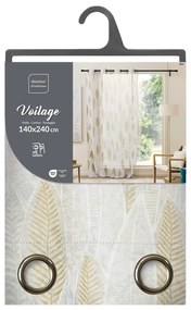 Beżowa firanka z woalu 140x240 cm Kim – douceur d'intérieur