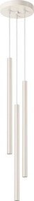Lampa Wisząca Nowoczesny Pastelo, Stal - 3 Źródło - L.19.5 X H.104 Cm - Beżowy