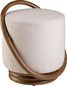 Pufa z białej tkaniny 5110 ANGEL CERDA