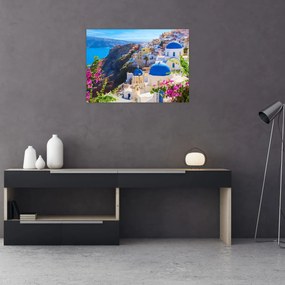 Obraz na szkle - Santorini, Grecja (70x50 cm)