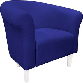 Fotel Milo tkanina Mikrofaza stylowy fotel do salonu i sypialni : Kolor nogi - Biała, Kolor tkaniny - 15 MIKROFAZA, Wysokość nogi - 15 cm