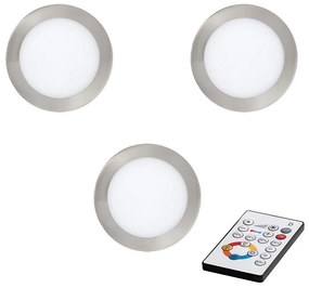 Eglo 78737 - SET 3x LED Ściemniane oświetlenie wpuszczane TINUS LED/17W/230V + pilot