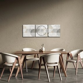 Obraz - Płytki (z zegarem) (90x30 cm)