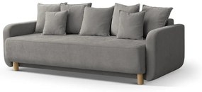 Szara rozkładana sofa ze schowkiem 231 cm Elen – Micadoni