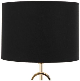 Lampa stołowa w kolorze czarno-złotym Mauro Ferretti Glam Rings, wysokość 54,5 cm