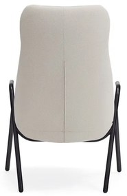 Biały fotel Teulat Dins, wys. 114 cm