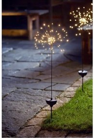 Ogrodowa lampa solarna LED z białymi diodami Star Trading Firework, wys. 100 cm