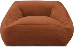 Pomarańczowy worek do siedzenia z imitacji futra Lilibet – Bobochic Paris