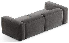 Jasnoszara sztruksowa sofa 264 cm Bergano – Cosmopolitan Design