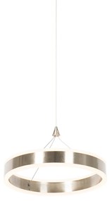 Stalowa lampa wisząca 30 cm z LED 3-stopniowy ściemniacz - Lyani Nowoczesny Oswietlenie wewnetrzne