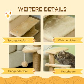 PawHut Schody dla Zwierząt Beżowe 60x40x66cm | Aosom PL