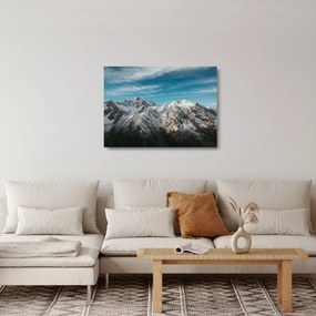 Obraz na szkle ośnieżonych szczytów, Fiordland (70x50 cm)