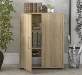 Regał do biura z drzwiami Prima 2 dąb sonoma