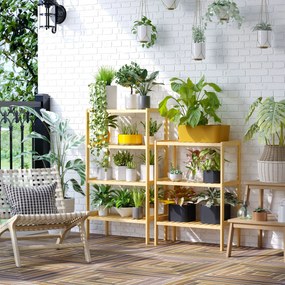 HOMCOM Półka bambusowa z 3 półkami stojak na książki regał naturalny 62x33x80 cm | Aosom PL