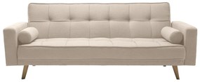 Beżowa rozkładana sofa NESTOR VELVET