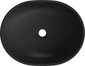 Mexen Viki umywalka nablatowa 48 x 35 cm, czarna mat - 21054885
