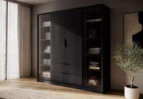Szafa Tetrix 4D 206cm LED garderoba szkło szuflady